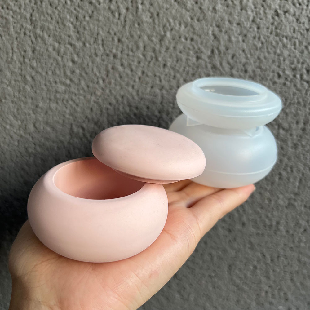 Candle Supplies Jars - Round Storage Box Silicone Mold DIY