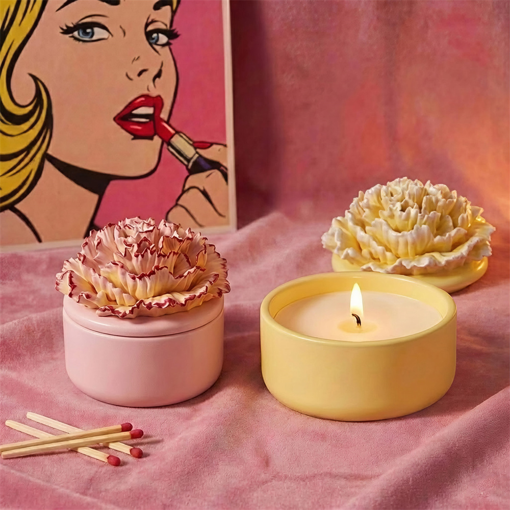 Candle Supplies Jars - Nicole Little Love Carnation Candle Jar