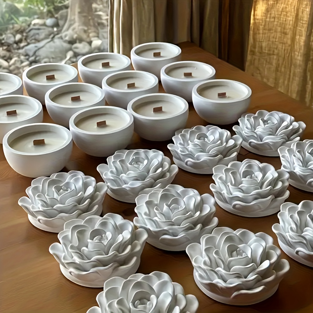 Silicone molds for floral resi - Candle Supplies Jars 评论和价格