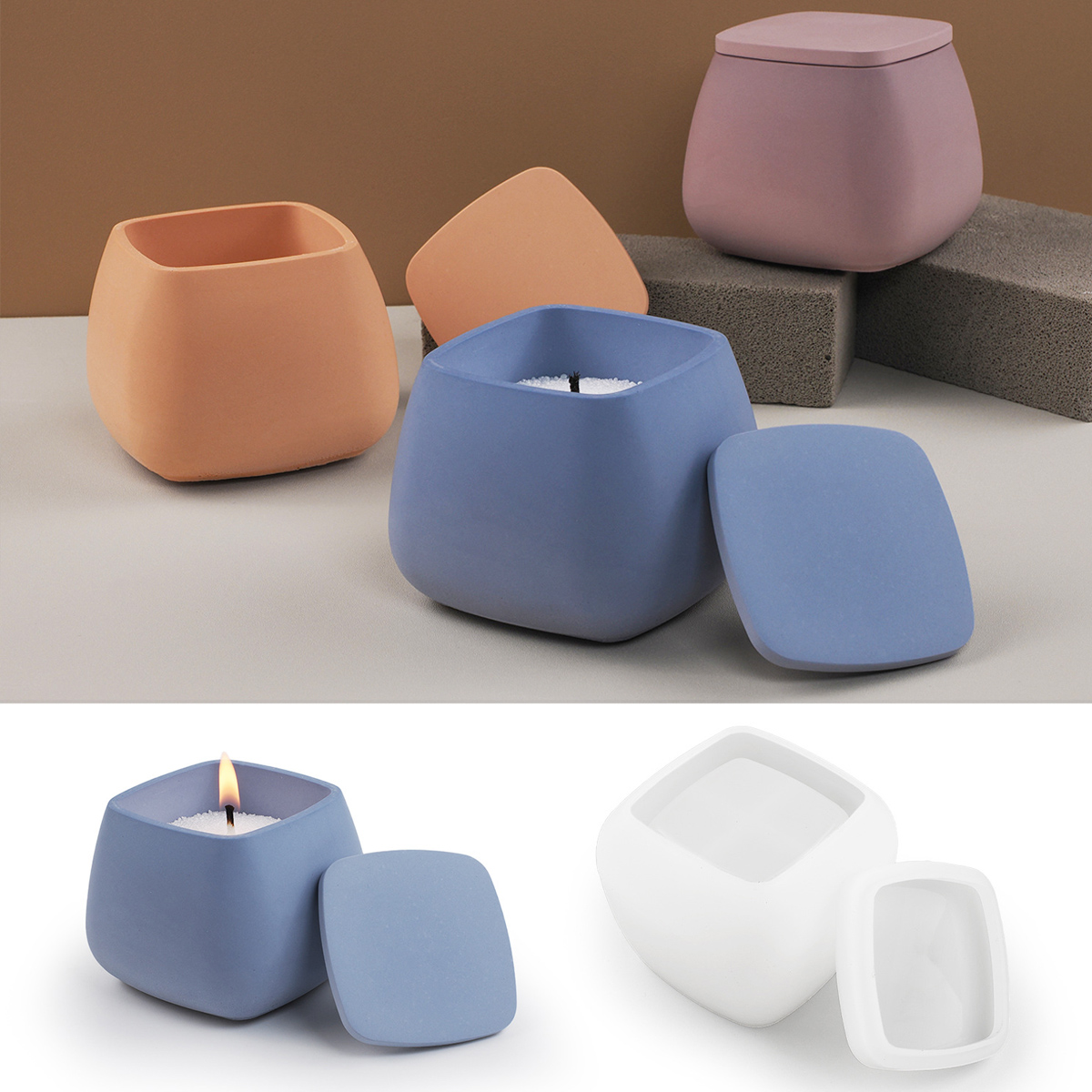 Square Candle Jar Silicone Mol - Candle Supplies Jars 评论和价格