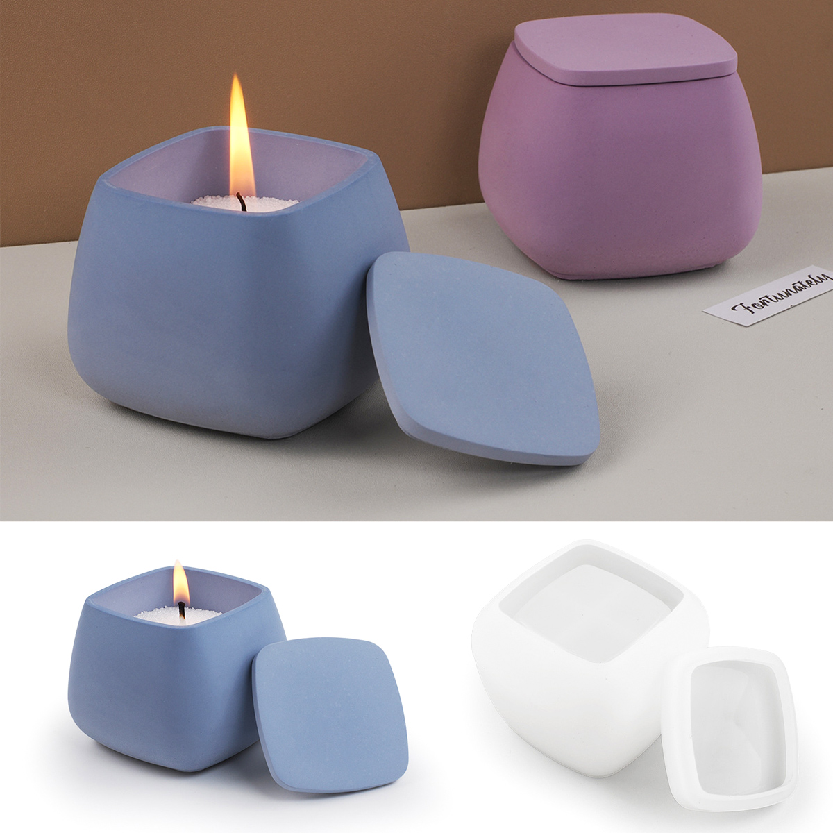 Square Candle Jar Silicone Mol - Candle Supplies Jars 评论和价格