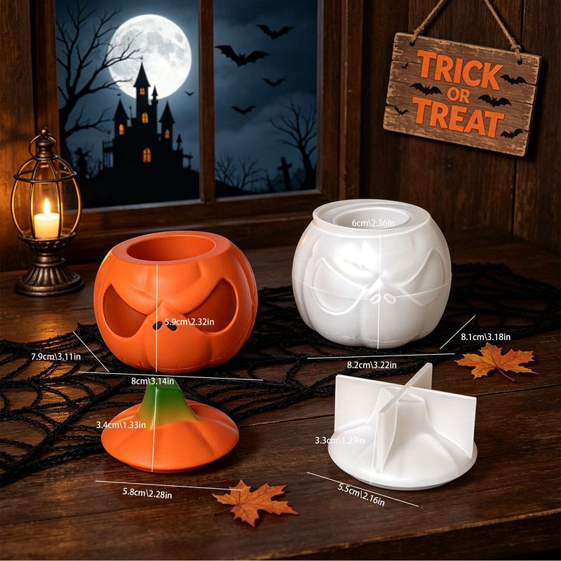 2Set of pumpkin storage jars w - Candle Supplies Jars 评论和价格