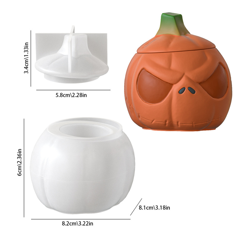2Set of pumpkin storage jars w - Candle Supplies Jars 评论和价格
