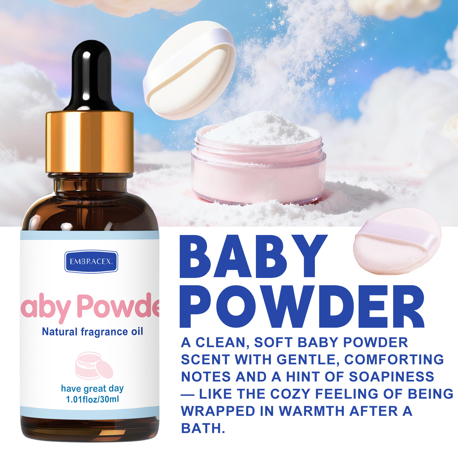 30ml Baby Powder Fragrance Oil - Candle Making Supplies Fragrance Oils 评论和价格