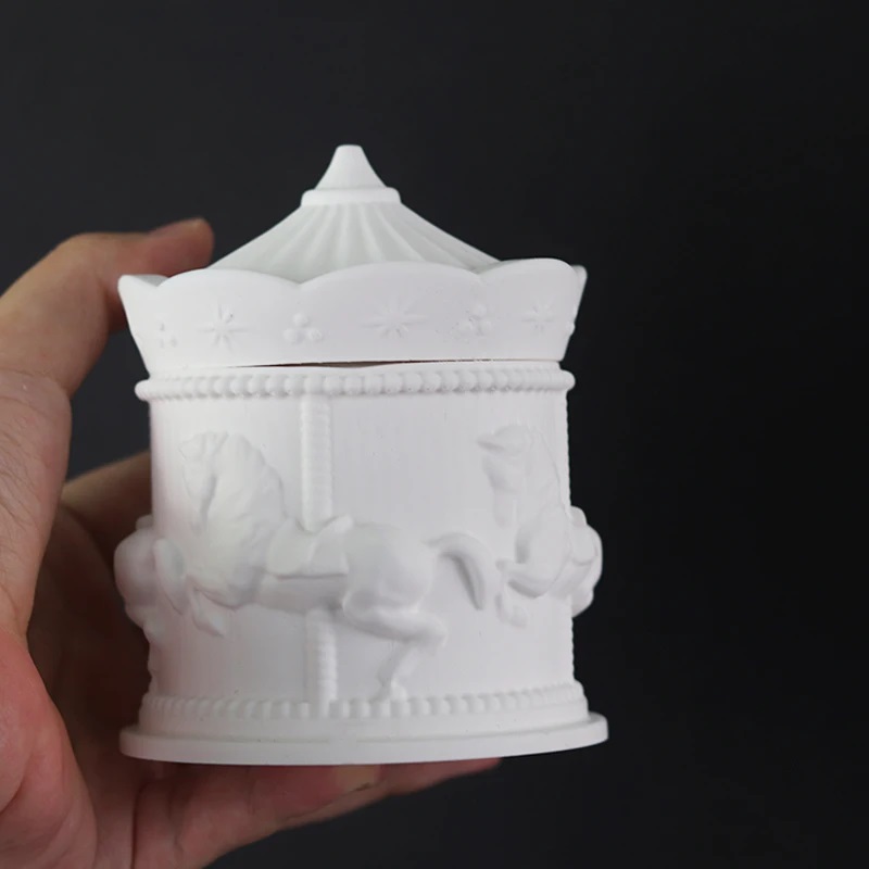 Funny Carousel Storage Box Sil - Candle Supplies Jars 评论和价格