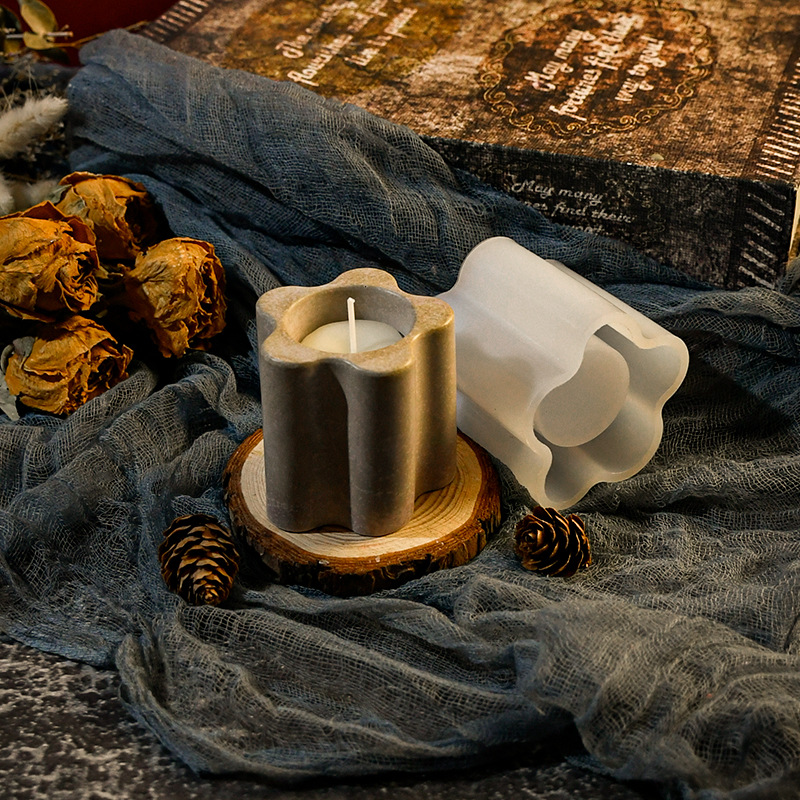 3D Plum Blossom shaped Cylindr - Candle Supplies Jars 评论和价格