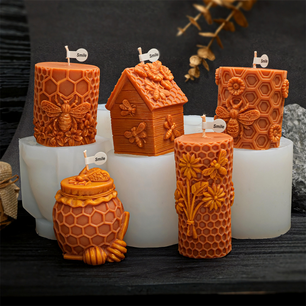 Honeycomb Pillar Candle Mold B - Candle Supplies Jars 评论和价格
