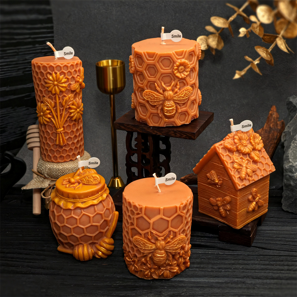 Honeycomb Pillar Candle Mold B - Candle Supplies Jars 评论和价格